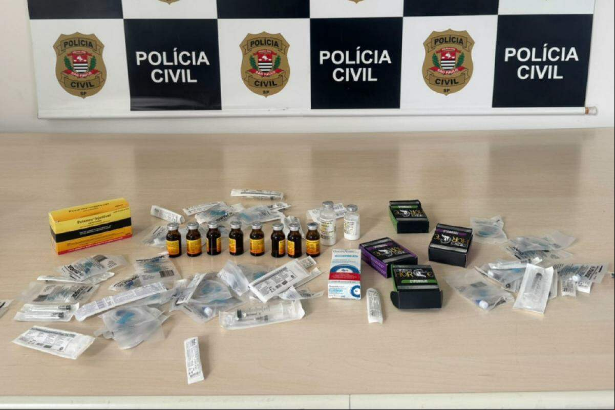 Os anabolizantes foram apreendidos durante a operação